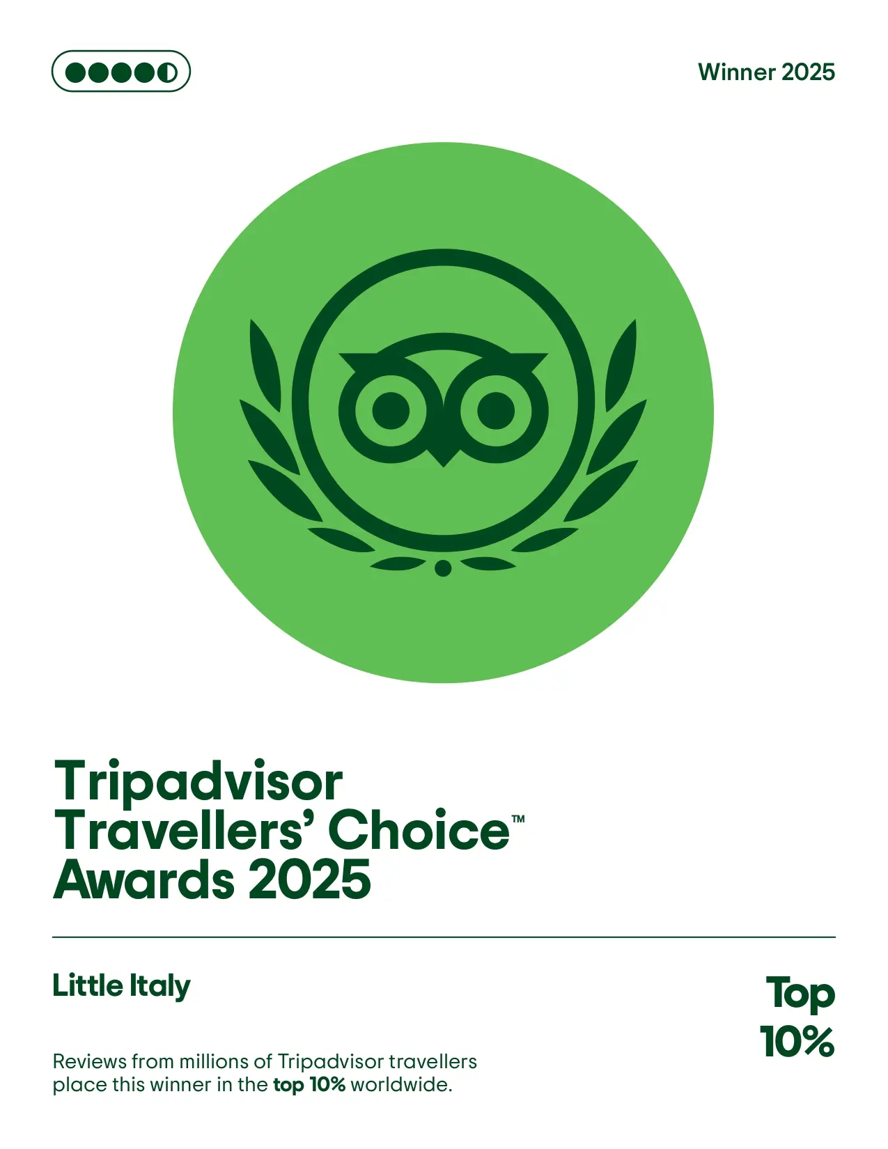 Little Italy : Travellers' Choice 2025 par Tripadvisor