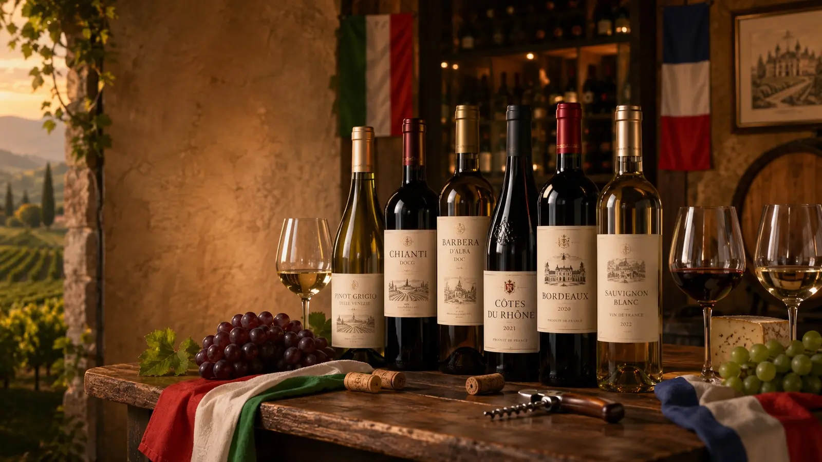 Sélection 11 cuvées italiennes & françaises · cave Little Italy Menton