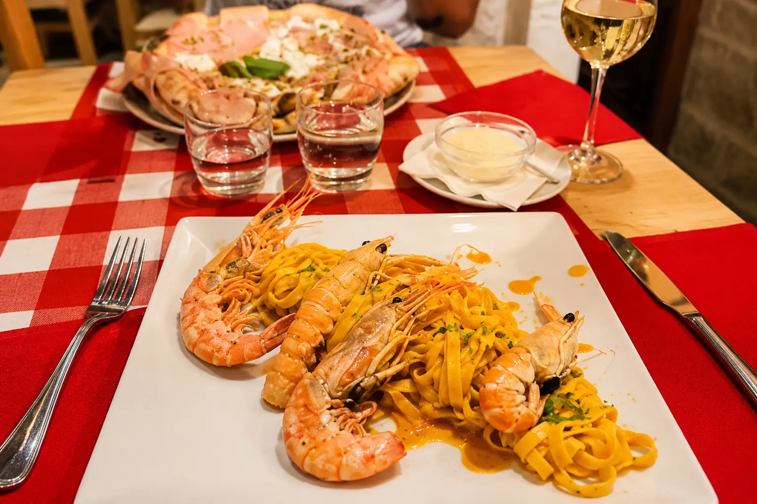Tagliatelle aux gambas